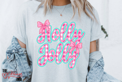 Holly Jolly Christmas PNG, Preppy Christmas Png Product Image 2