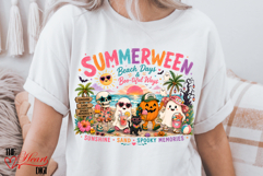 Retro Summerween PNG, Halloween Beach Days Shirt Design Product Image 4