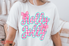 Holly Jolly Christmas PNG, Preppy Christmas Png Product Image 3