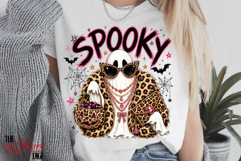Glam Halloween Ghost PNG, Leopard Print Coquette Ghost PNG Product Image 4
