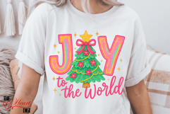 Joy To The World Png, Preppy Coquette Christmas Sublimation Product Image 2