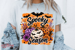 Preppy Flower Pumpkins Sublimation, Preppy Spooky Season PNG Product Image 3