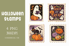 Halloween Postage Clipart Set Product Image 1
