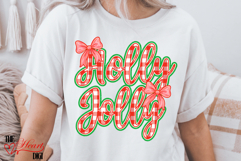 Red Holly Jolly Christmas PNG, Green Christmas Festive PNG Product Image 3