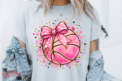 Pink Coquette Basketball Ball Png, Basketball Game Day Png Product Image 3