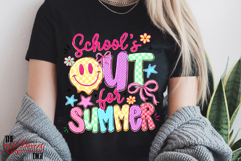 School Out for Summer PNG, Colorful School Quote PNG Product Image 2