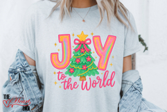 Joy To The World Png, Preppy Coquette Christmas Sublimation Product Image 3