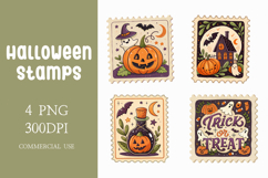 Retro Halloween Stamps Collection Product Image 1