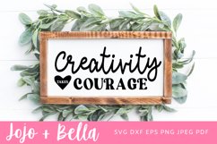 Creativity takes courage SVG, Craft Girl SVG, Craft Room Product Image 2