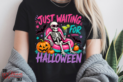Summer Skeleton PNG, Just Waiting for Halloween PNH Product Image 4
