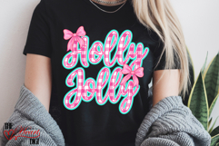 Holly Jolly Christmas PNG, Preppy Christmas Png Product Image 4