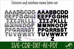 Unicorn and rainbow alphabet set. 2 layer letters. 47letter Product Image 4