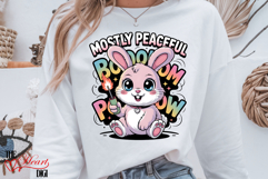 Funny Bunny PNG, Mostly Peaceful Sublimation PNG Product Image 2