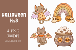 Friendly Cats Halloween Clipart Collection Product Image 1