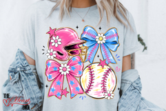Pink Coquette Baseball PNG, Preppy Girly Baseball PNG Product Image 2