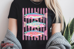 Pastel Fish PNG, Coastal Preppy Lake Life Sublimation Design Product Image 4