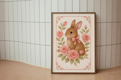 Vintage Watercolor Rabbits Clipart Hand-Painted Illustration Product Image 8