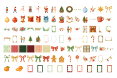 Christmas Watercolor Clipart Hand-Painted Illustrations Product Image 18