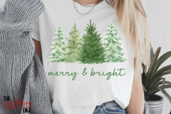 Merry and Bright PNG, Christmas Tree Png, Merry Christmas Product Image 4