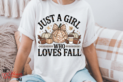 Just a Girl who Loves Fall PNG, Autumn Sublimation Design Product Image 4