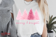 Merry and Bright PNG, Pink Christmas Tree Png Product Image 2