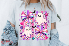Cute Coquette Halloween Ghosts PNG, Preppy Little Ghost PNG Product Image 2