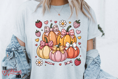 Fall Pumpkins PNG, Cute Strawberry Pumpkin PNG Product Image 2