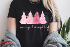 Merry and Bright PNG, Pink Christmas Tree Png Product Image 3