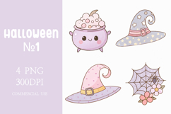 Pastel Witch Hat and Cauldron Art Product Image 1
