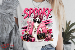 Halloween Glam Ghoul PNG, Spooky Pink Ghost Sublimation Product Image 2