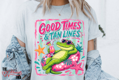 Good Times &amp; Tan Lines PNG Sublimation Design, Funny Croco Product Image 2