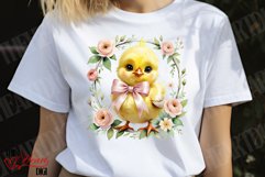 Coquette Bow Chick PNG, Cute Easter Chick T-shirt PNG Product Image 2