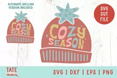 Cozy Season SVG cut file - Retro winter mug svg, cozy vibes Product Image 1