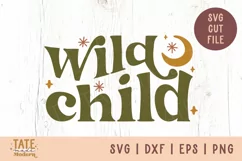 Wild child SVG cut file - boho boy shirt svg, wild and free Product Image 1