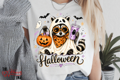 Halloween Raccoon PNG, Funny Raccoon Halloween Shirt Desig Product Image 4