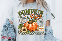 Retro Pumpkin Patch PNG, Trendy Fall Sublimation Design Product Image 2