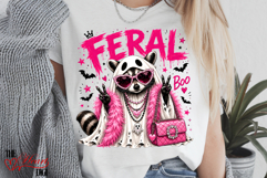 Glam Raccoon Ghost Png, Halloween Feral Raccoon Sublimation Product Image 2