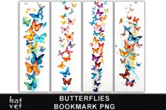 Boho Butterfly Bookmark Sublimation PNG Print Design Product Image 1