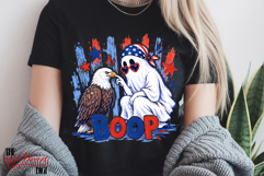 Boop Eagle Png, Funny Patriotic Ghost Shirt Design Product Image 2