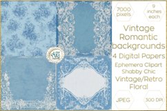 Vintage Classic digital papers Bohemian frames old textures Product Image 1
