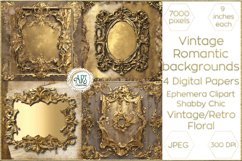 Victorian Ecru Scrapbook digital papers soft textures shabby Product Image 1