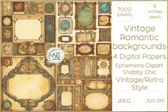 Victorian Scrapbook Old Frames digital paper soft textures Product Image 1
