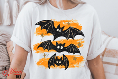 Halloween Bats Stripes PNG, Distressed Bat Shirt Design Product Image 2