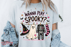 Wanna Play Spooky png, Halloween Sublimation, Kids Halloween Product Image 2