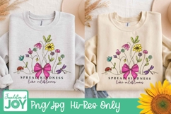 Spread Kindness png, monoline art, Gold Brushstroke png Product Image 1