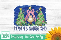 Heaven and Nature Sing png, impasto christmas design Product Image 1