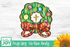 Christmas wreath png, Brushtroke png Product Image 1