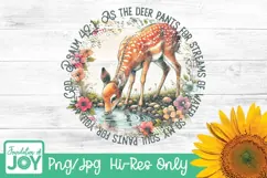 As the deer pants png, Bible Verse png, Christian scripture Product Image 1