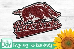Arkansas Football png, Football season, Glitter Razorbacks Product Image 1