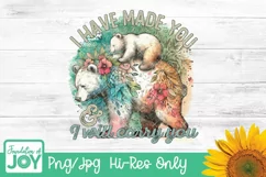 I have made you, I will carry you, Mama Bear png, Scripture Product Image 1
